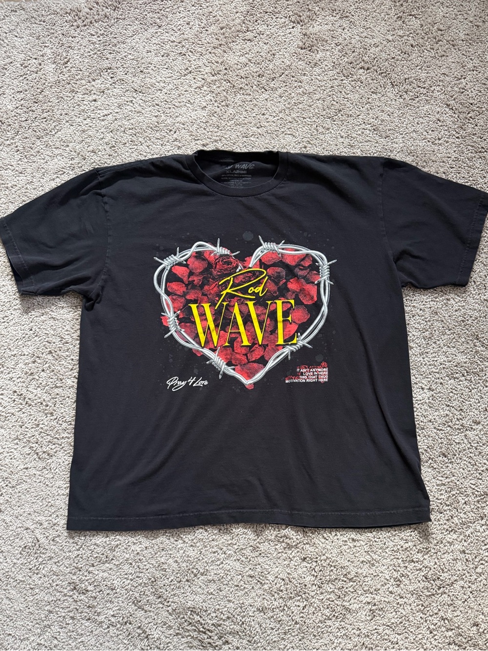 Rod Wave Black Crewneck Tee - XL